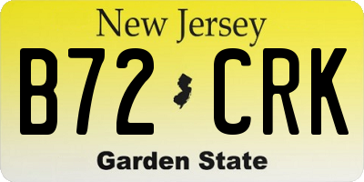 NJ license plate B72CRK