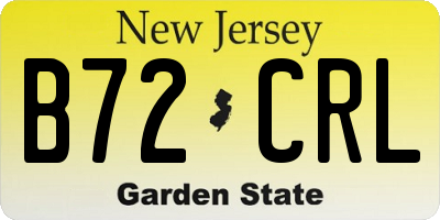 NJ license plate B72CRL