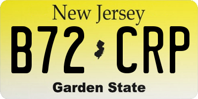 NJ license plate B72CRP