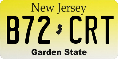 NJ license plate B72CRT