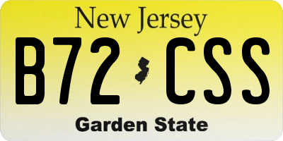 NJ license plate B72CSS