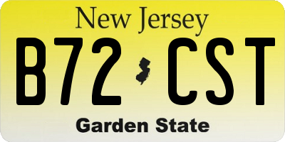 NJ license plate B72CST