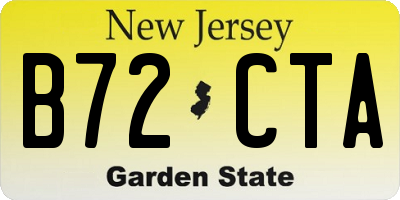 NJ license plate B72CTA