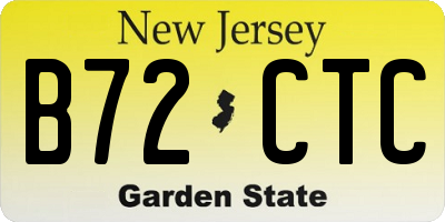 NJ license plate B72CTC