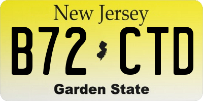 NJ license plate B72CTD