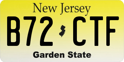 NJ license plate B72CTF