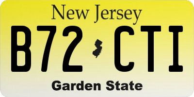 NJ license plate B72CTI