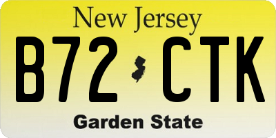 NJ license plate B72CTK