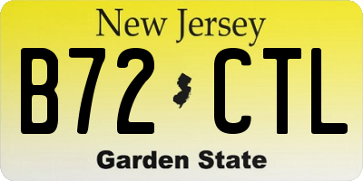 NJ license plate B72CTL