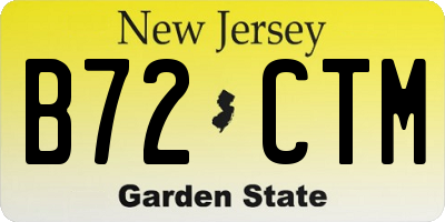 NJ license plate B72CTM
