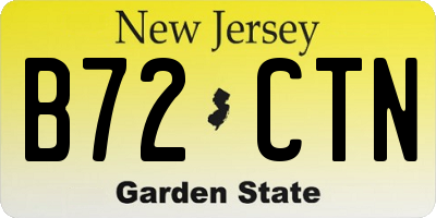 NJ license plate B72CTN