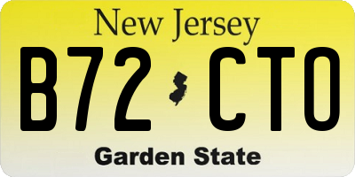 NJ license plate B72CTO