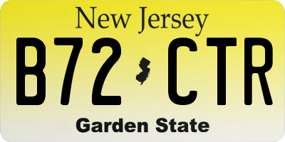 NJ license plate B72CTR