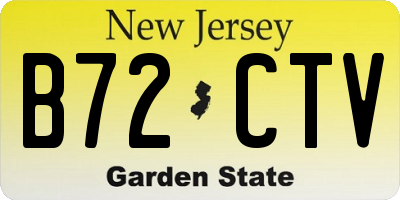 NJ license plate B72CTV