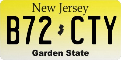 NJ license plate B72CTY