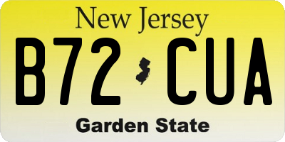 NJ license plate B72CUA