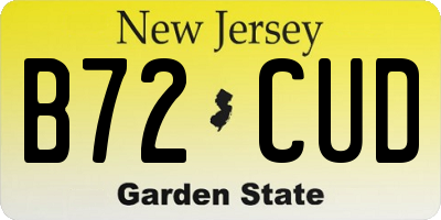 NJ license plate B72CUD