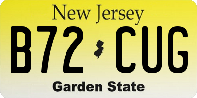 NJ license plate B72CUG