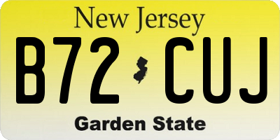 NJ license plate B72CUJ