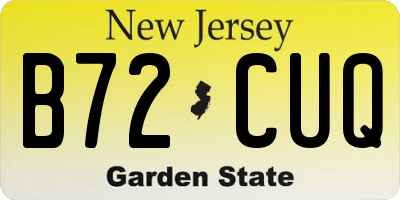 NJ license plate B72CUQ