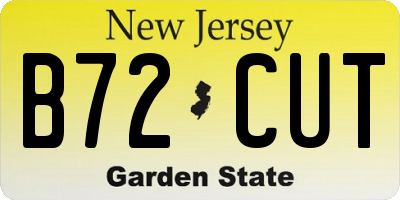 NJ license plate B72CUT
