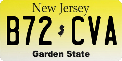 NJ license plate B72CVA