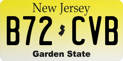NJ license plate B72CVB