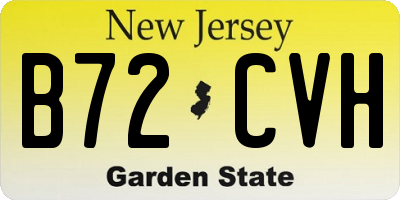 NJ license plate B72CVH
