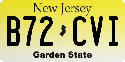 NJ license plate B72CVI
