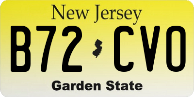 NJ license plate B72CVO