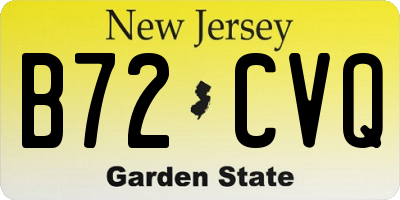 NJ license plate B72CVQ