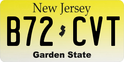 NJ license plate B72CVT