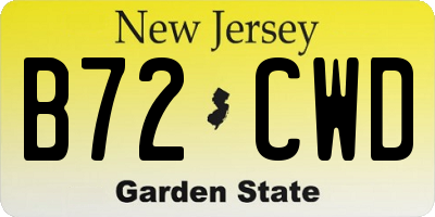 NJ license plate B72CWD