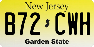 NJ license plate B72CWH