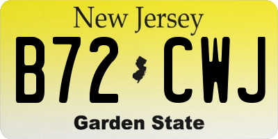 NJ license plate B72CWJ