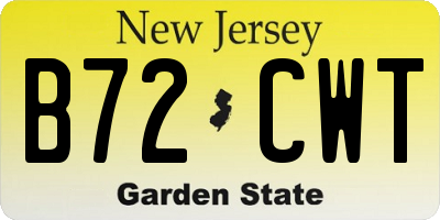 NJ license plate B72CWT