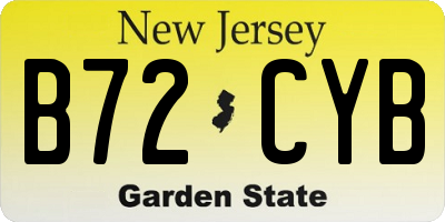 NJ license plate B72CYB