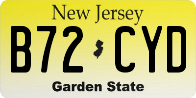 NJ license plate B72CYD