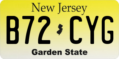 NJ license plate B72CYG