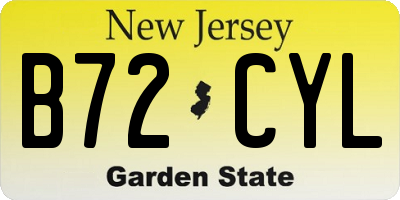 NJ license plate B72CYL