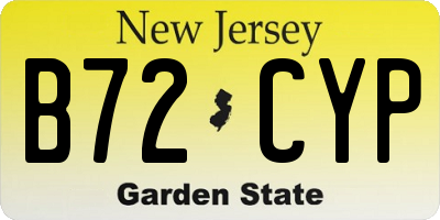 NJ license plate B72CYP
