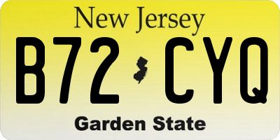 NJ license plate B72CYQ