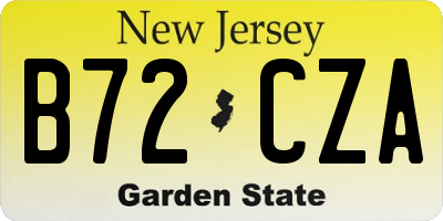 NJ license plate B72CZA
