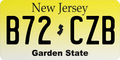 NJ license plate B72CZB