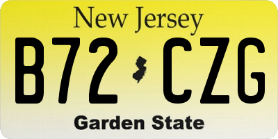 NJ license plate B72CZG