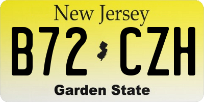 NJ license plate B72CZH