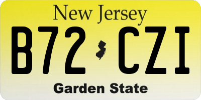 NJ license plate B72CZI