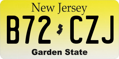 NJ license plate B72CZJ
