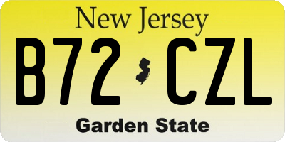 NJ license plate B72CZL