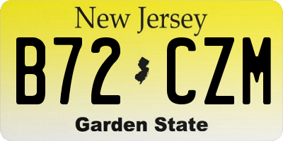 NJ license plate B72CZM